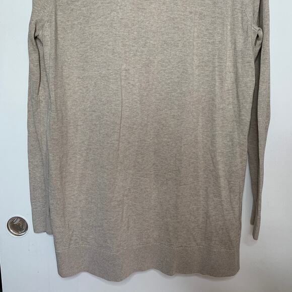 Abercrombie & Fitch women's tan long length button front cardigan sweater SZ XL - Picture 6 of 10